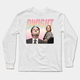 Dwight Schrute \/\/\ Retro Style Fan Artwork Long Sleeve T-Shirt